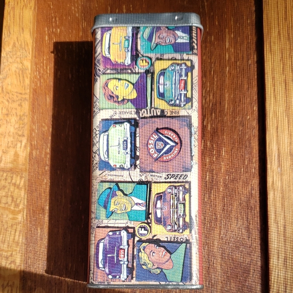 Fossil Tin Box Retro Storage 2000
